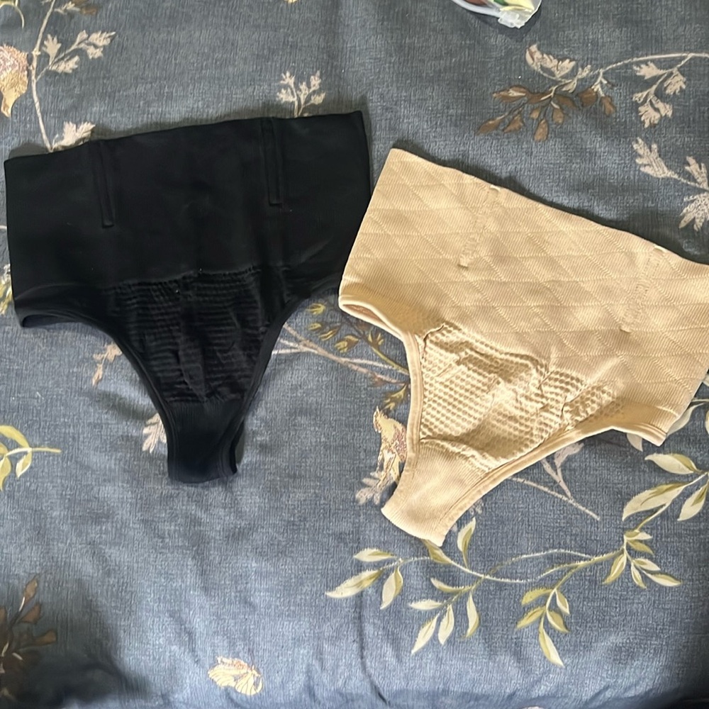 2 pair of high waisted Thongs
